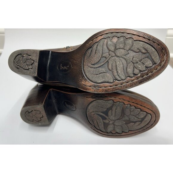 BOC Women's SHEA ANKLE Full Grain Leather Buckle Boots SZ 6.5 Brown - Picture 7 of 9